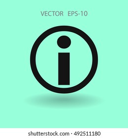 Flat icon of info