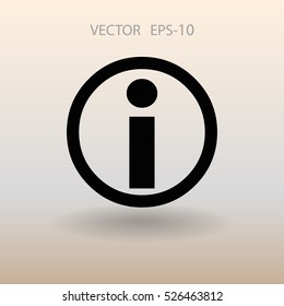 Flat icon of info. vector illustration