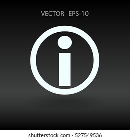 Icono plano de la información. ilustración vectorial