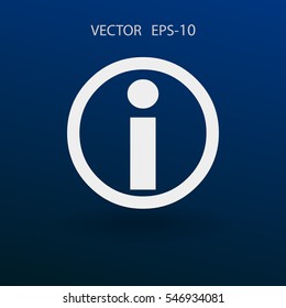 Icono plano de la información. ilustración vectorial