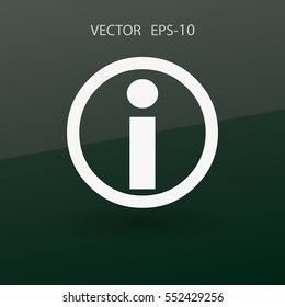 Icono plano de la información. ilustración vectorial