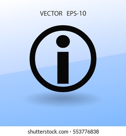 Icono plano de la información. ilustración vectorial