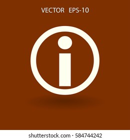 Flat Icon of info. Vektorgrafik