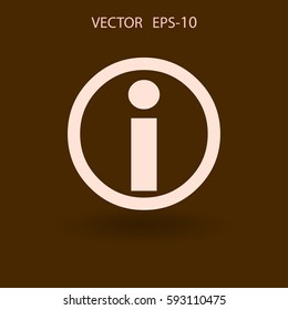 Icono plano de la información. ilustración vectorial