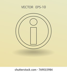 Flat icon of info. vector illustration