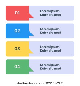 Flat icon of infographic steps templates, download premium design