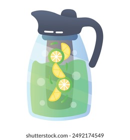 Flat icon of an infuser pitcher 