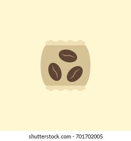 Flat Icon Instant Element. Vector Illustration Of Flat Icon Package Latte Isolated On Clean Background. Can Be Used As Instant, Coffee And Package Symbols.