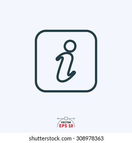 Flat icon of instruction sign.