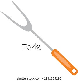 Flat icon ioslated, kitchen utensils, household - fork