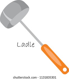 Flat icon ioslated, kitchen utensils, household - ladle