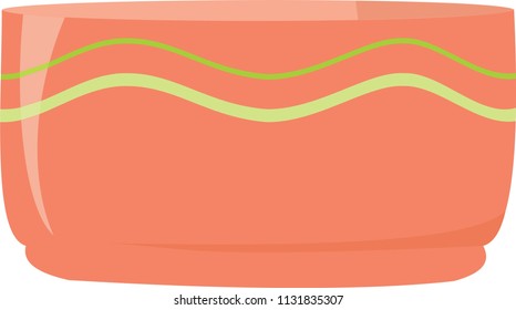 Flat icon ioslated, kitchen utensils, household - orange plate