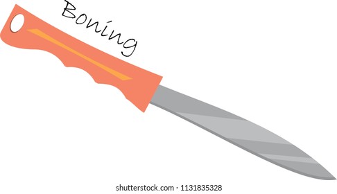 Flat icon ioslated, kitchen utensils, household, set of knifes, boning