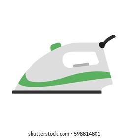Flat icon iron isolated on white background. Vector illustration.