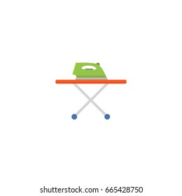 Flat Icon Ironing Element. Vector Illustration Of Flat Icon Housekeeping Isolated On Clean Background. Can Be Used As Ironing, Board And Housekeeping Symbols.