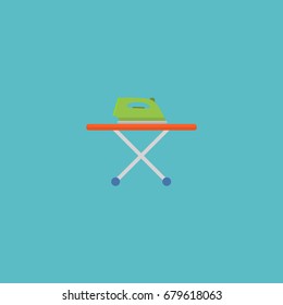 Flat Icon Ironing Element. Vector Illustration Of Flat Icon Housekeeping Isolated On Clean Background. Can Be Used As Ironing, Board And Housekeeping Symbols.