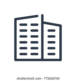 Flat icon. Isolated apartment and flat icon line style. Premium quality vector symbol drawing concept for your logo web mobile app UI design.