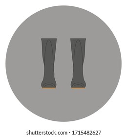 Eine flache Ikone mit isolierten Gummistiefeln. Vektorillustration-Illustration für Web- und Mobile-Design.