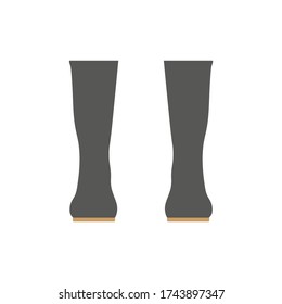 A flat icon with isolated rubber boots. Vector illustration for web and mobile design.