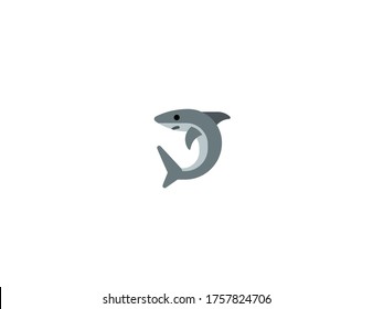 Shark vector flat icon. Isolated shark emoji illustration 