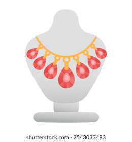 A flat icon of jewel necklace 