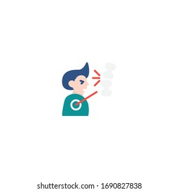 Flat Icon joint pain, Suitable for use on web apps, mobile apps, Vector illustration editable stroke . 64 x 64 pixel perfect on White Background
