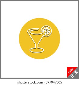 Flat icon of juice.