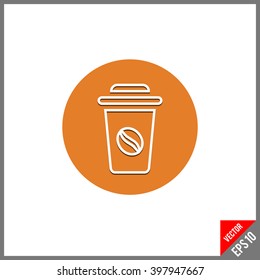 Flat icon of juice box.