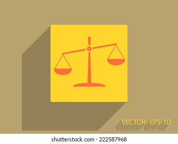 Icono plano de la justicia