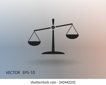 Icono plano de la justicia