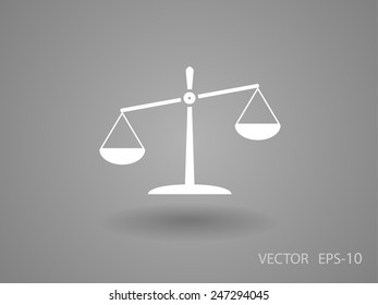 Flaches Symbol der Justiz