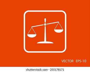 Icono plano de la justicia