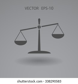 Icono plano de la justicia