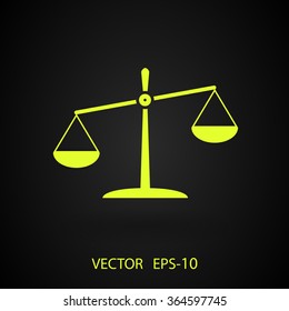 Icono plano de la justicia