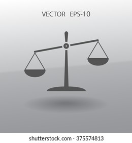 Icono plano de la justicia