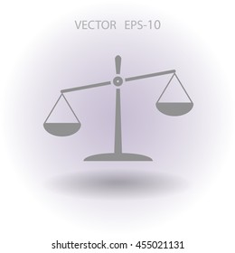 Icono plano de la justicia