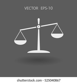 Flat  icon of Justice. vector illustration