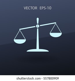 Flat  icon of Justice. vector illustration