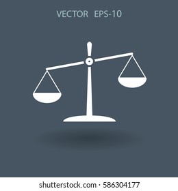 Flat  icon of Justice. vector illustration