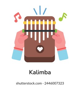 Here’s a flat icon of kalimba instrument 