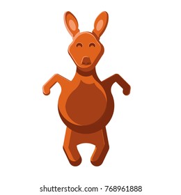 Flat icon kangaroo. Full length