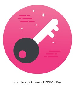 Flat icon of key