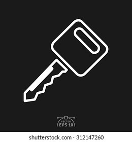 Flat icon of key.