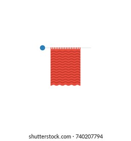 Flat Icon Knit Needle Element. Vector Illustration