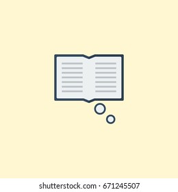 Flat Icon Knowledge Element. Vector Illustration Of Flat Icon Science Isolated On Clean Background. Can Be Used As Knowledge, Science And Book Symbols.