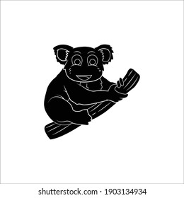 Flat Icon  Koala Animal Solid  Design
