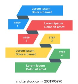 Un icono plano de las etiquetas diseño infográfico