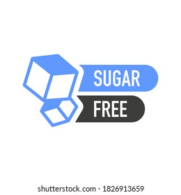 Flat icon with lactose gluten gmo sugar free. Organic signs. Vector illustration.