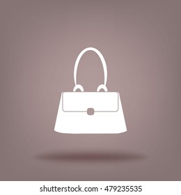 Flat icon. Lady's bag