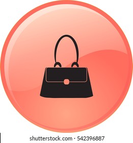 Flat icon. Lady's bag
